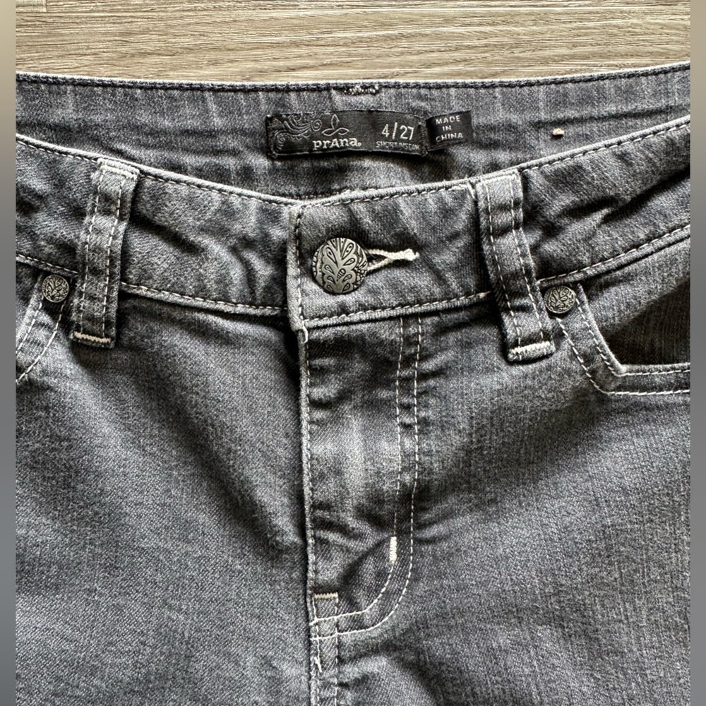 Prana Dark Gray Skinny Jeans Mid Rise Size 4/27 - Picture 3 of 11